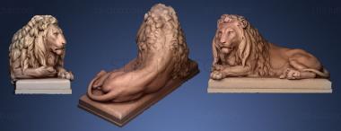 3D модель Лежащий лев 3 (STL)